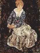 Egon Schiele Portrat der Edith Schiele, sitzend painting